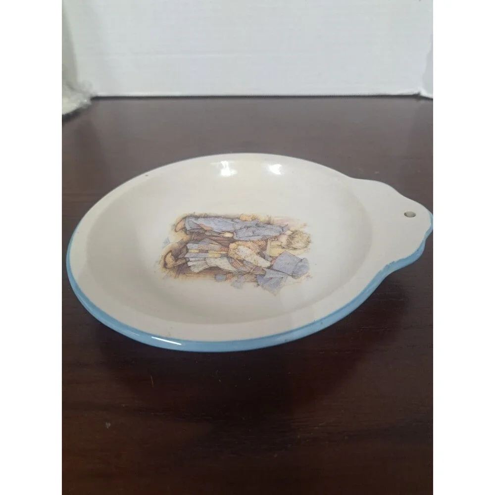 Vintage Holly Hobbie Blue Girl Made In Japan Decorative Plate